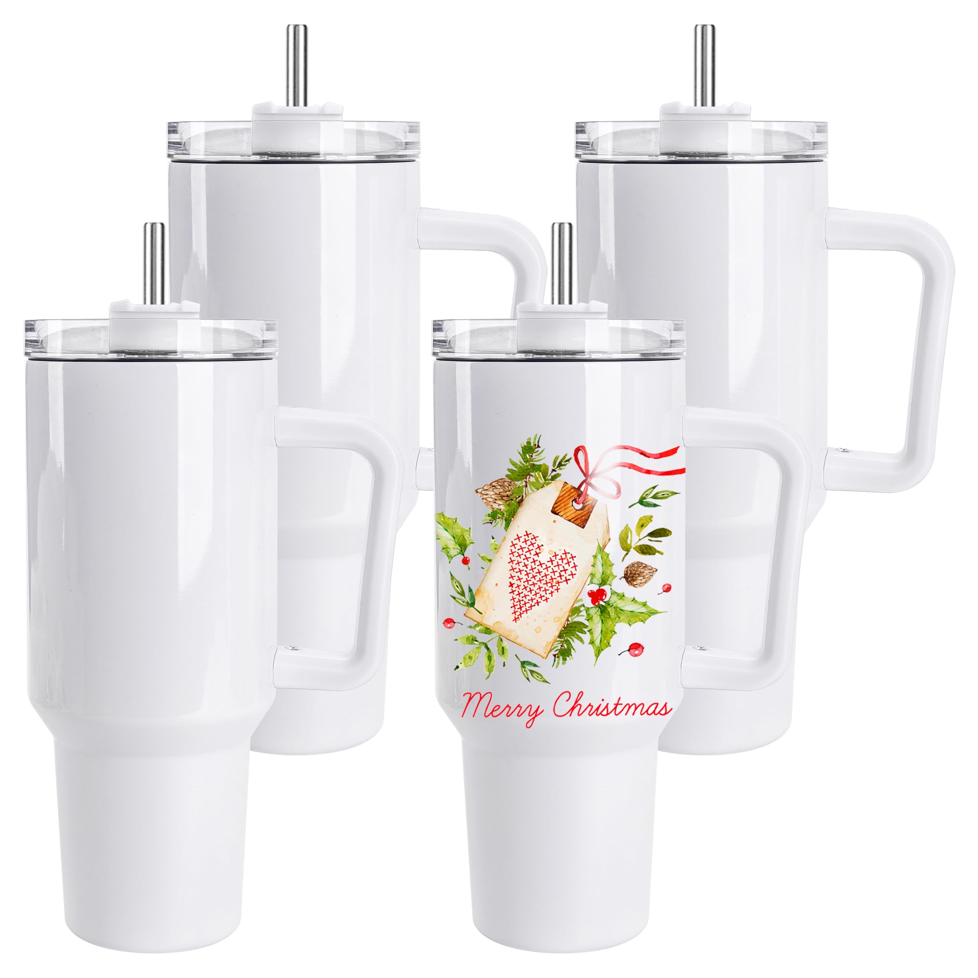 D·S gobelet face avant 40 oz montrant finition blanche et espace pour design