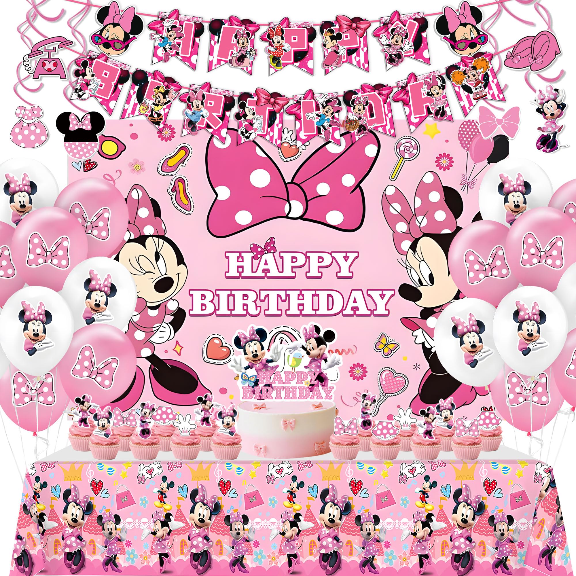 DaeSichi face de l'emballage du kit anniversaire Minnie montrant contenu et couleurs ludiques