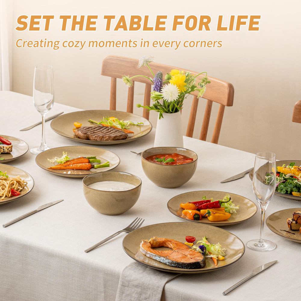Dafuceramic table dressée Maize Yellow pour ambiance conviviale