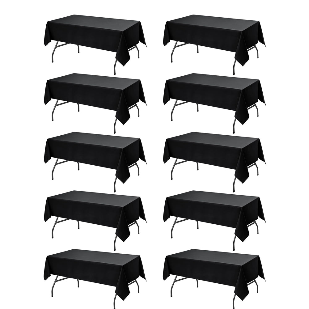 Dailyset nappe noire vue avant sur table rectangulaire, aspect professionnel