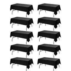 Dailyset nappe noire vue avant sur table rectangulaire, aspect professionnel
