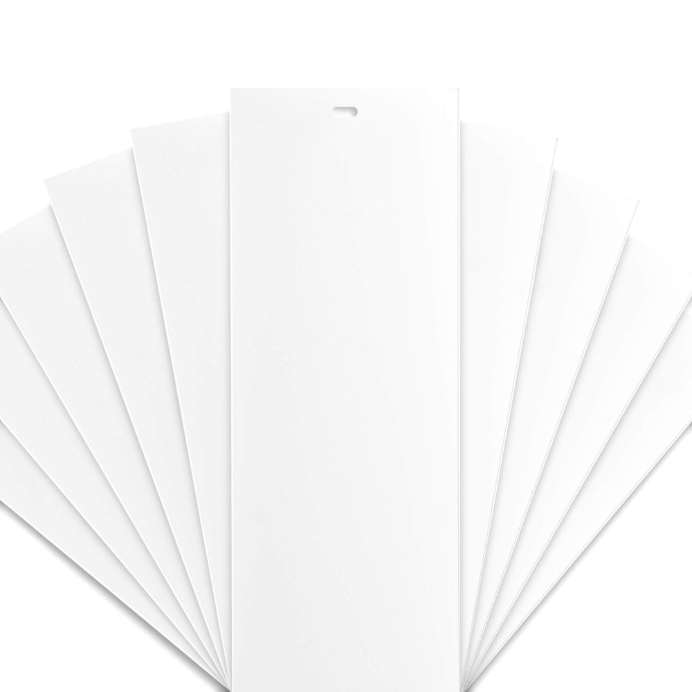 DALIX lame verticale blanche face avant montrant la surface lisse et un aspect net