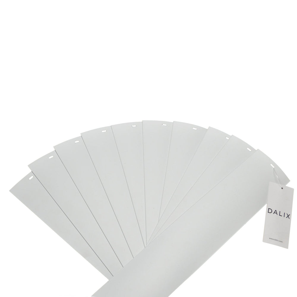 DALIX lamelle face avant montrant emballage et finition blanche pour remplacement rapide