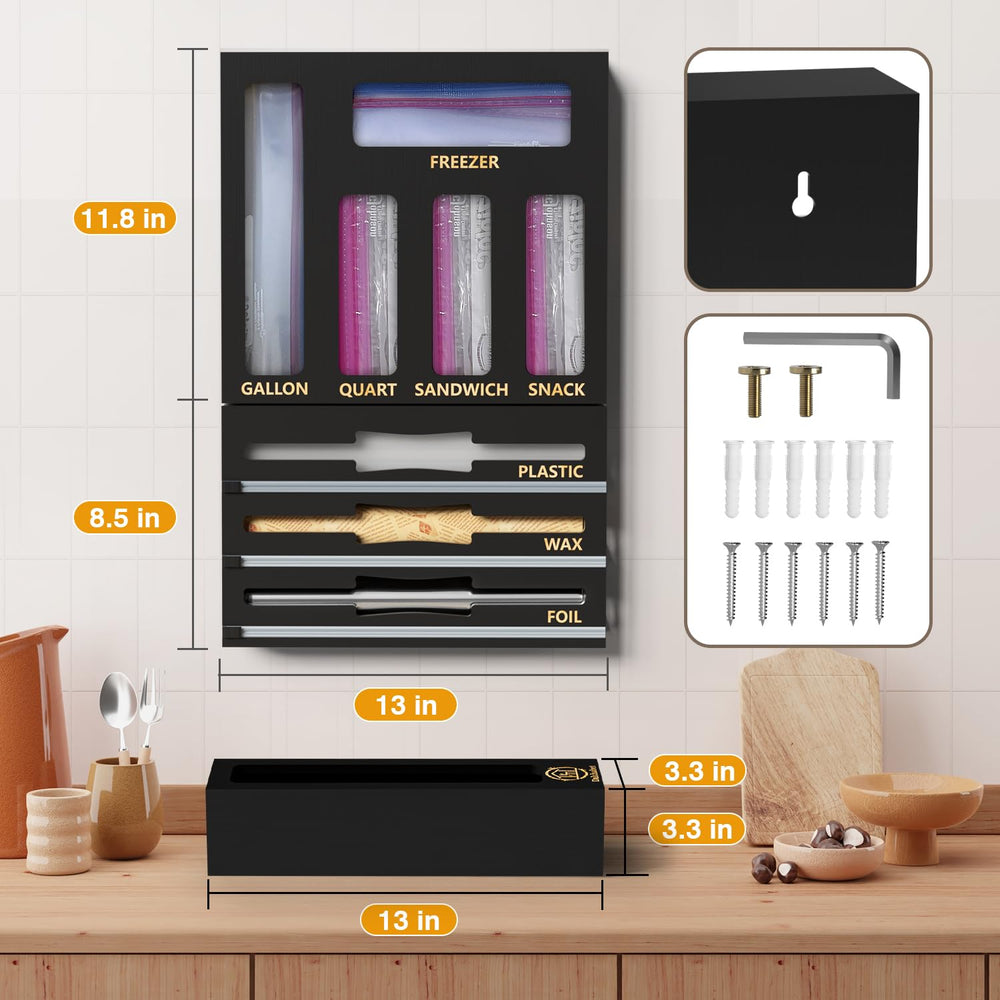 DALSHABET compartiments pour sacs quart, sandwich, snack et gallon visibles
