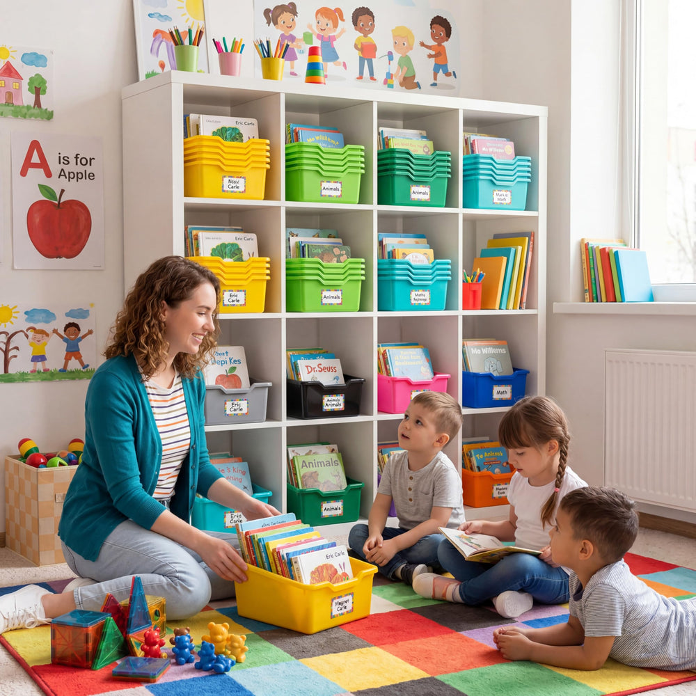 Dandat bac échelle comparaison taille montre capacité livres et jouets