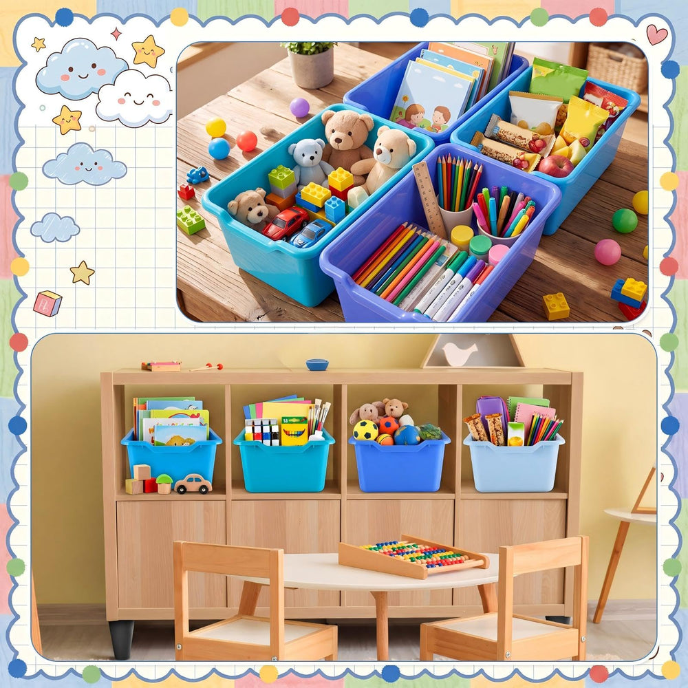 Dandat bacs en usage dans une classe illustrant rangement organisé