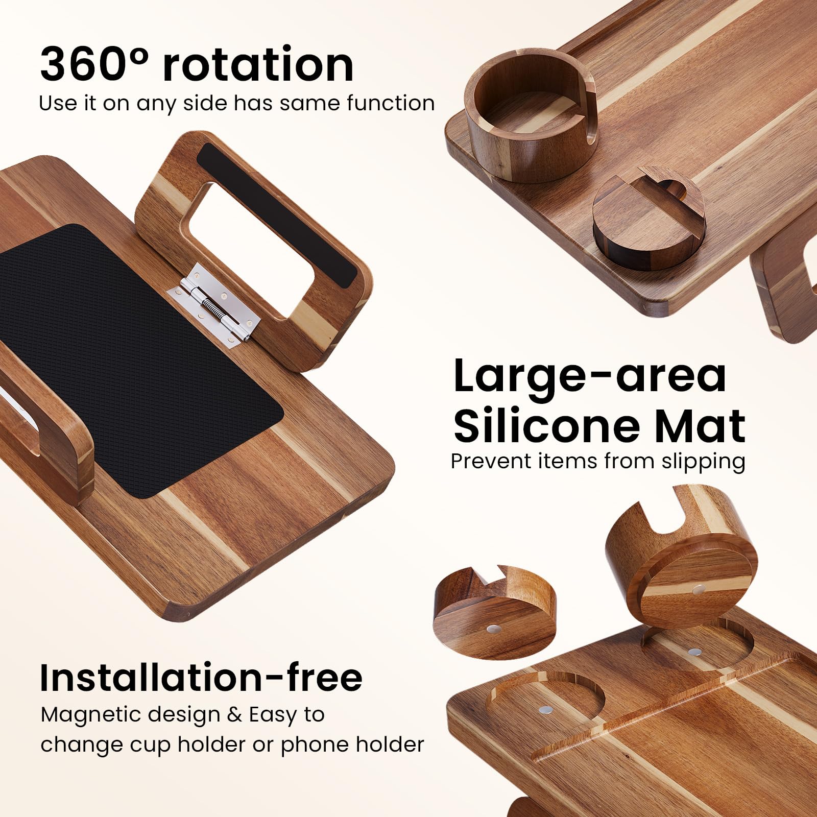 Danfoxer fixation sur accoudoir avec patins silicone empêchant glissement