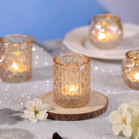 DARJEN gros plan texture losange en verre pour reflet chaleureux