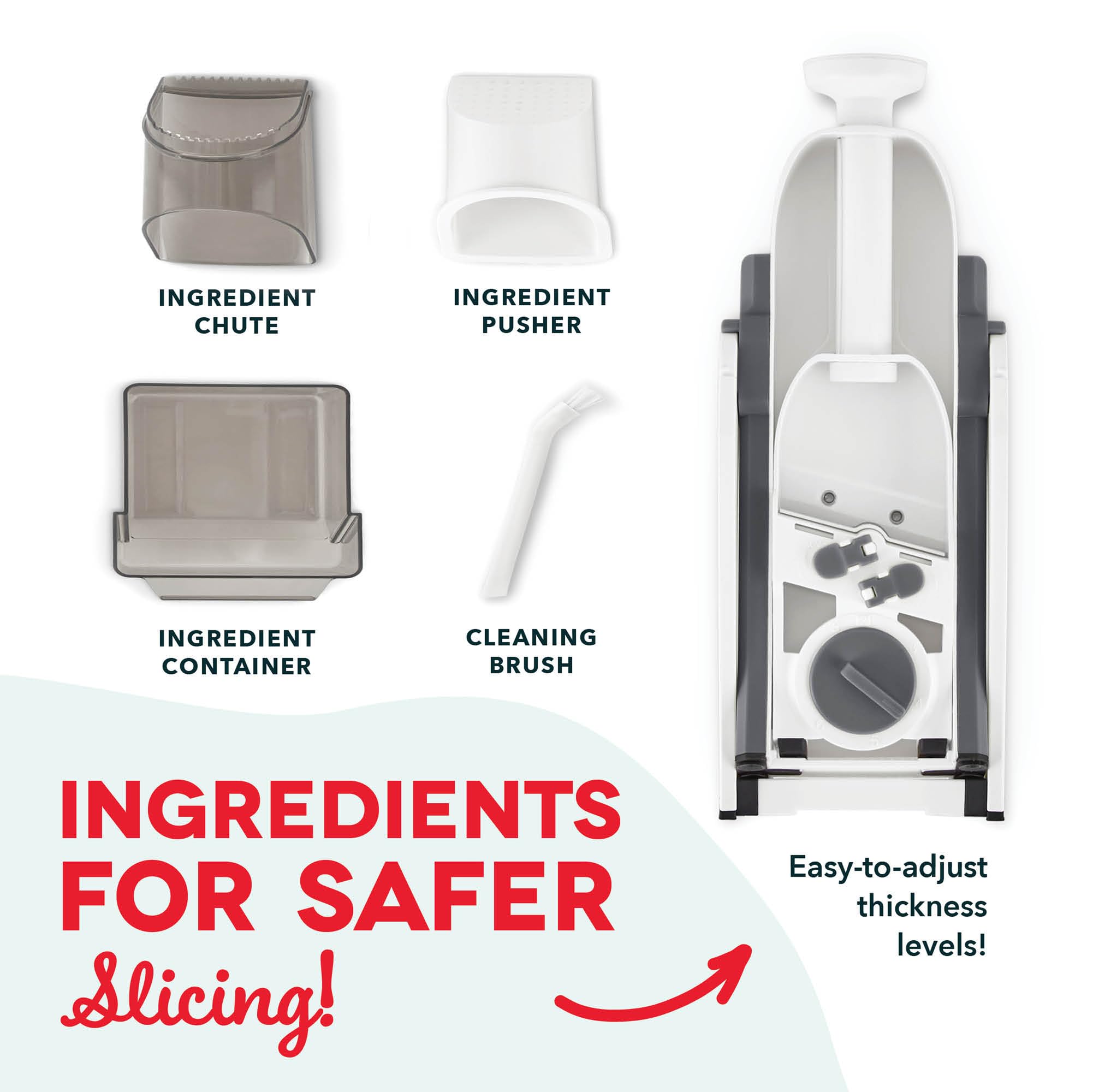 Dash Safe Slice comparaison Dash montrant l'échelle et l'encombrement réduit