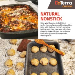 DaTerra Cucina plat en cours d'utilisation avec lasagne sortant du four