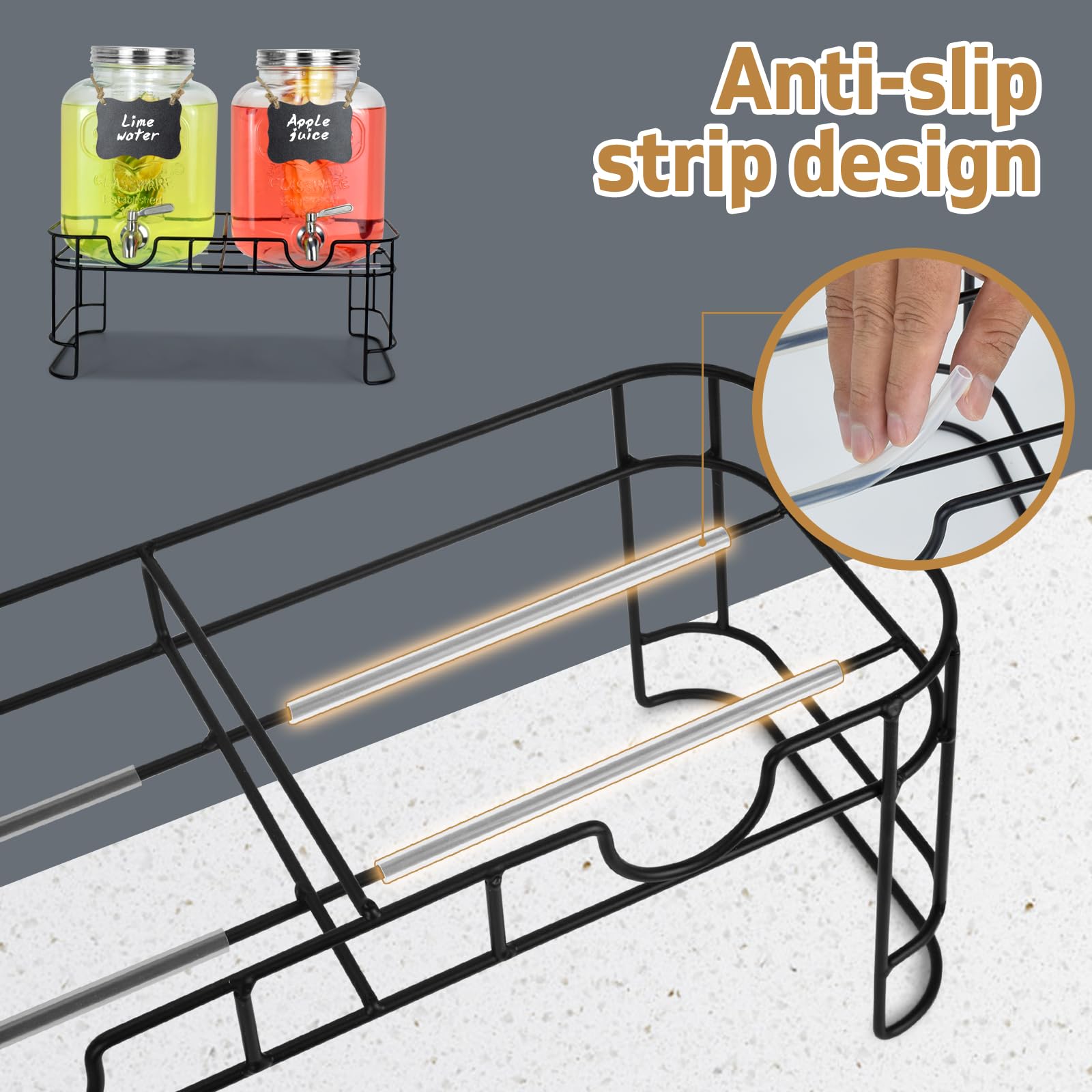 DD&HAPP support métal avec bocal surélevé pour un service accessible et stable