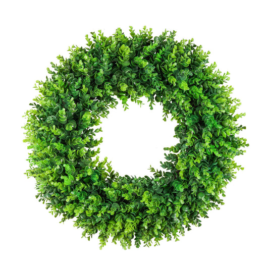 DDHS couronne buis face 24 pouces accent d'accueil naturel