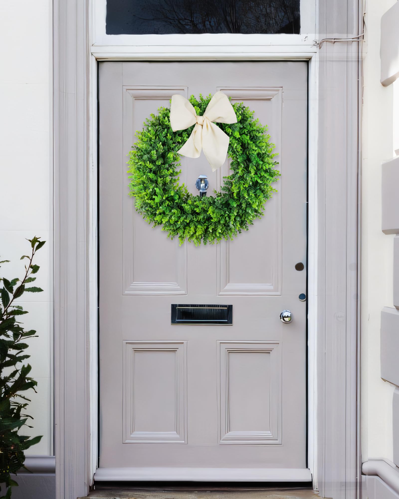 DDHS couronne décorée ruban printanier transformation saisonnière