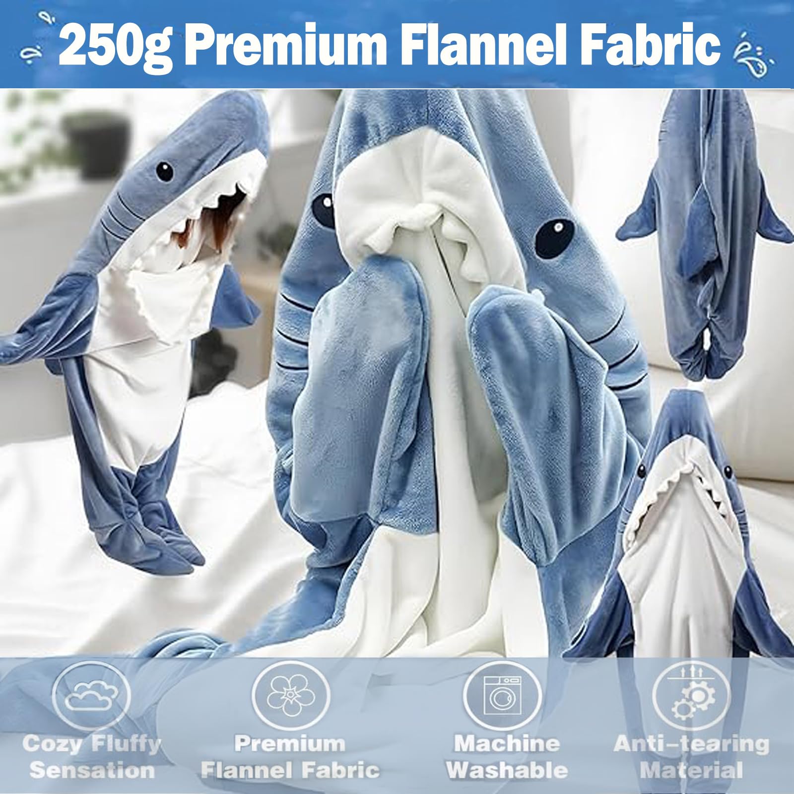 DDMY capuchon tête de requin en gros plan offrant un effet cosplay amusant