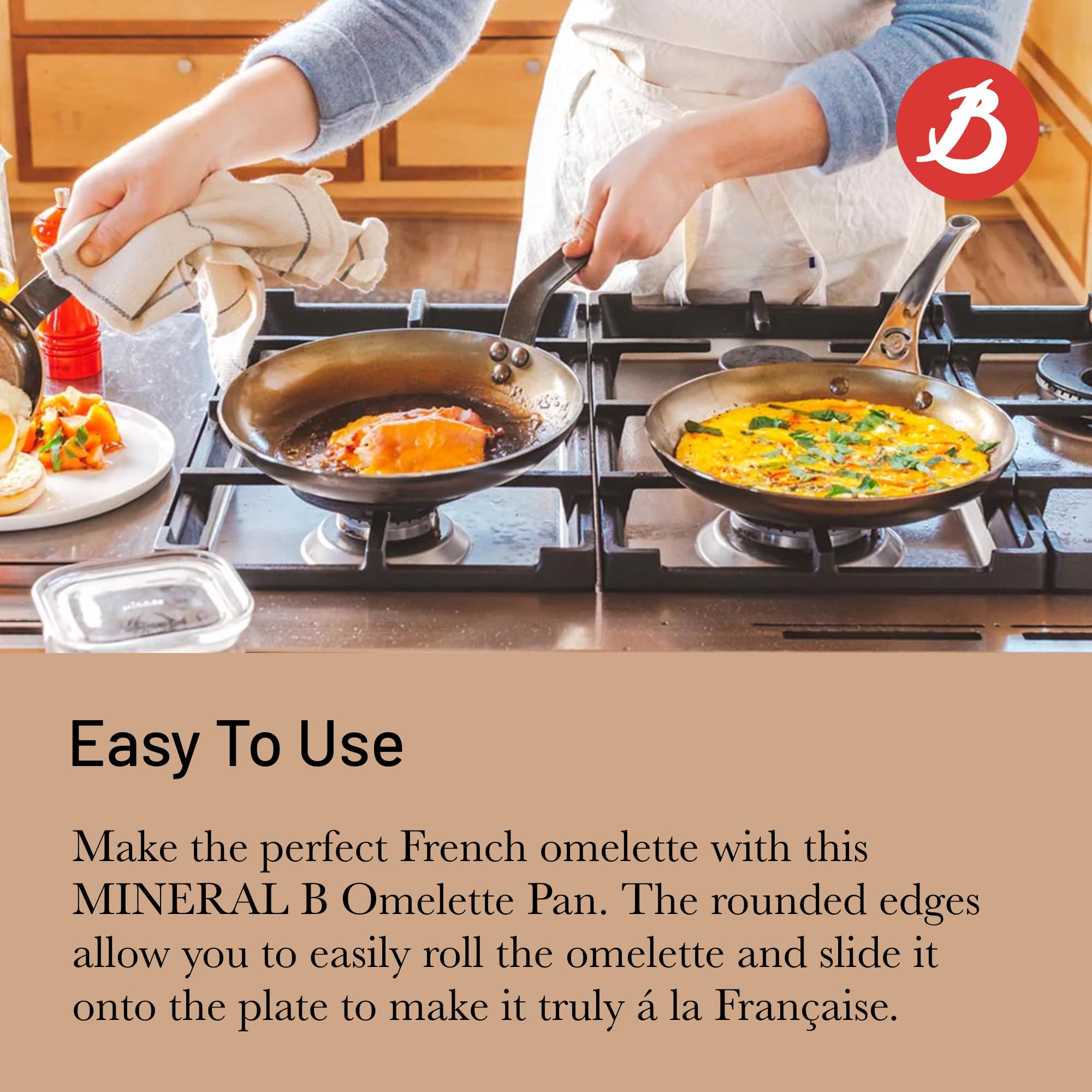 de Buyer poêle 24 cm en usage omelette parfaite et cuisson homogène