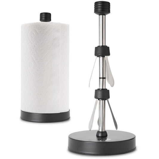 Dear Household vue avant du distributeur noir, stabilité et design élégant