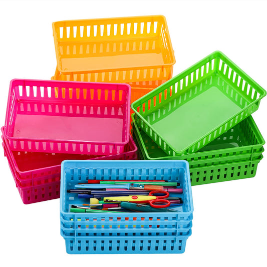 DEAYOU vue avant des 16 paniers colorés, rangement instantané