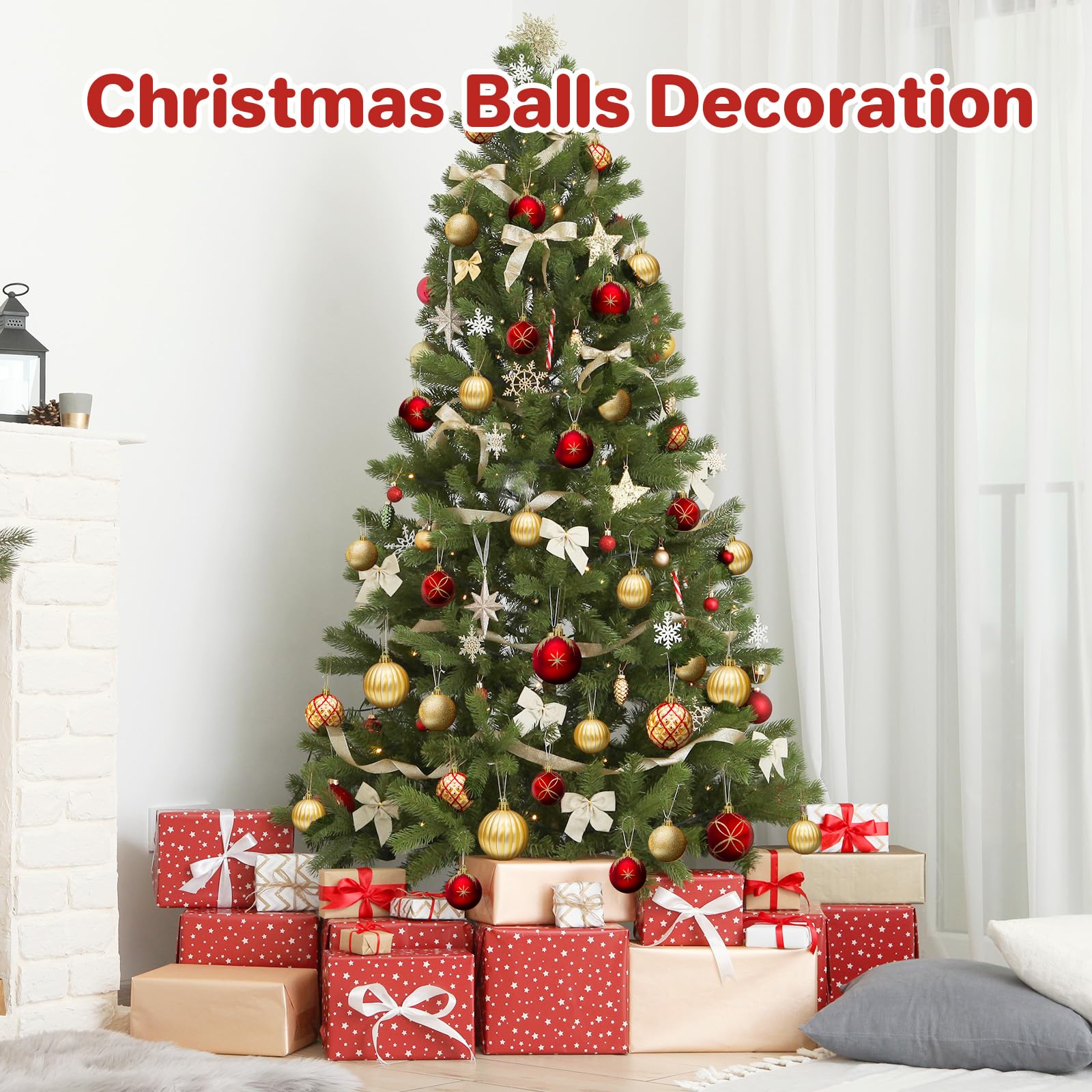 DeckTheHalls boîte de rangement empilable pour conserver les boules entre saisons