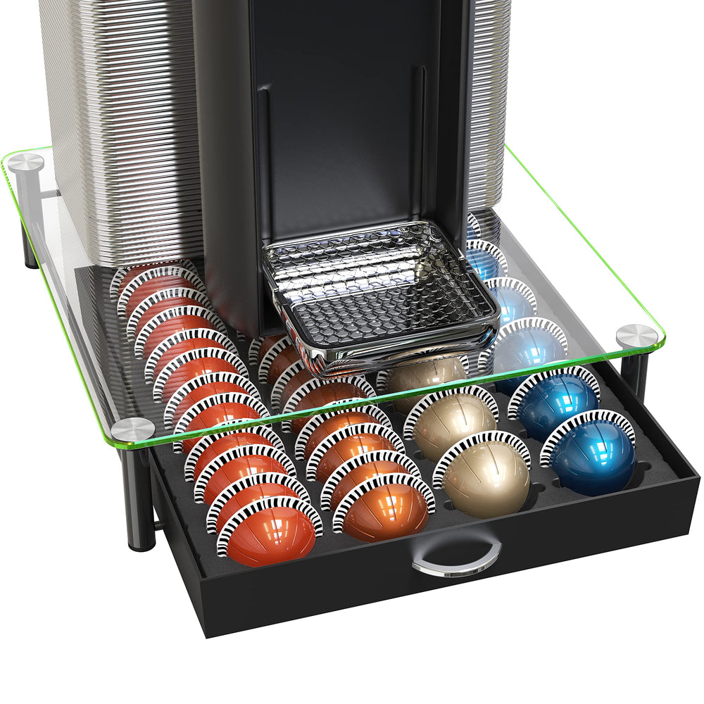 Deco Brothers vue avant du rangement Vertuo, design élégant et gain d'espace