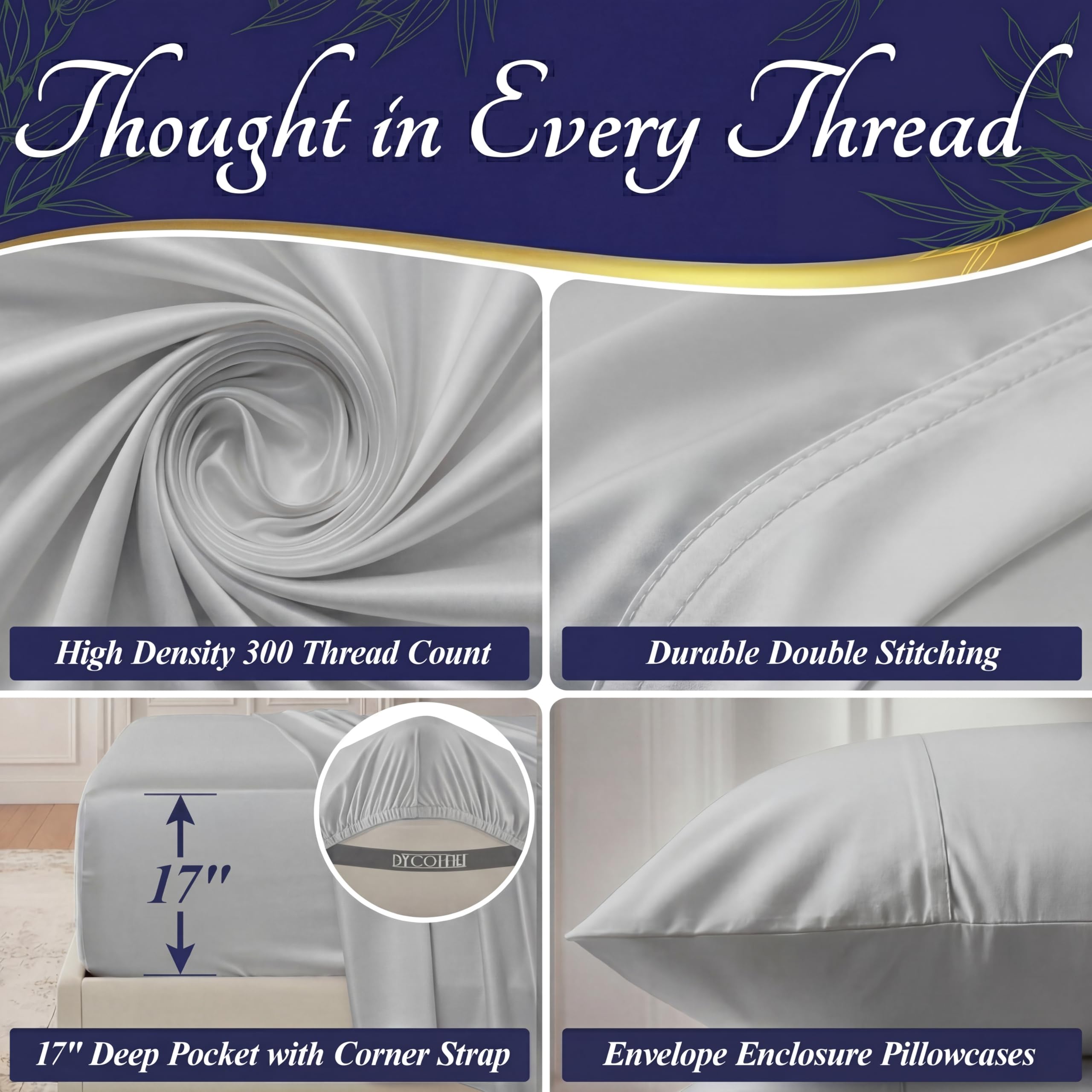 DECOLURE taies d'oreiller détail couture pour durabilité et confort