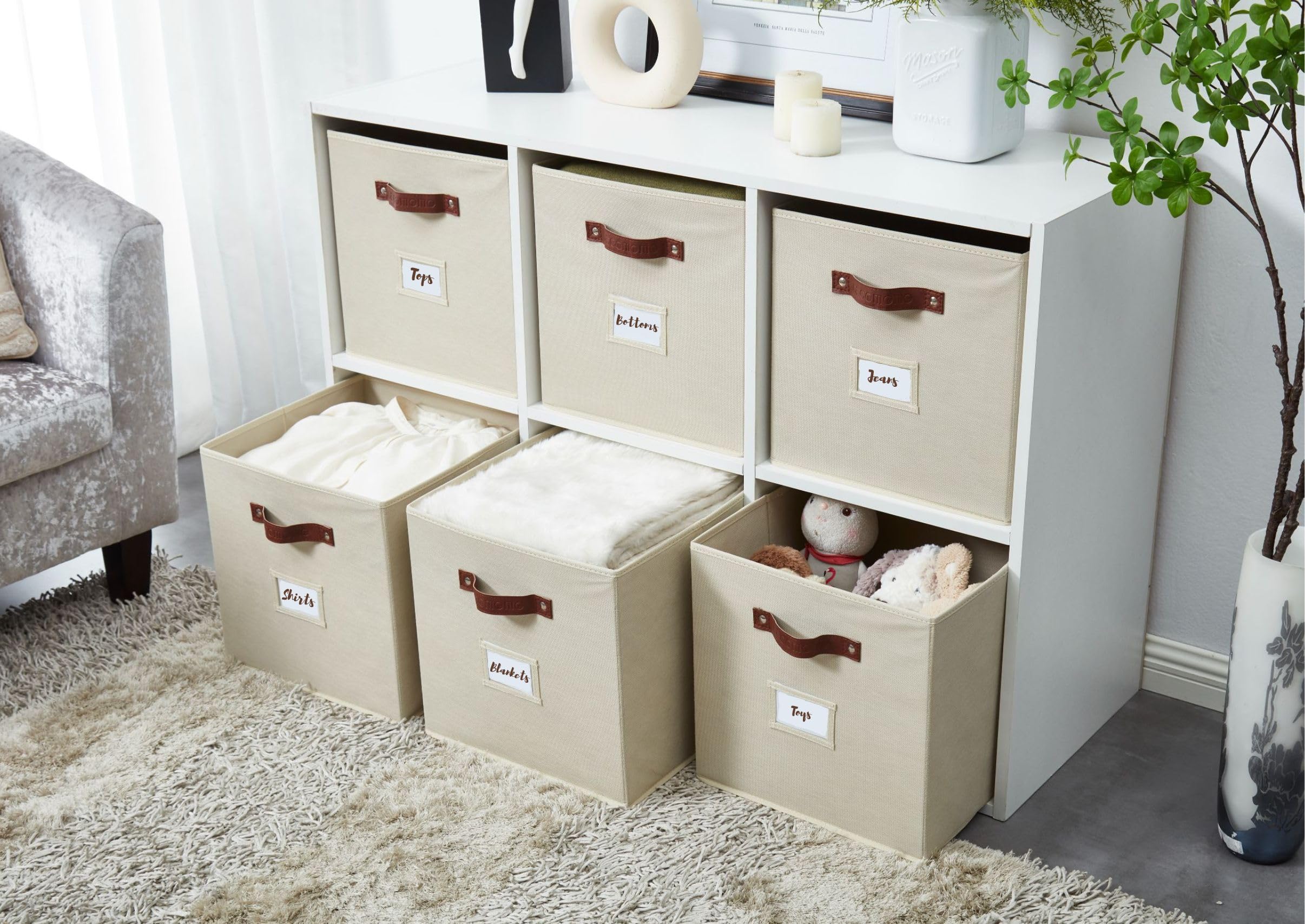 DECOMOMO lot de six cubes montrant ensemble assorti et apparence uniforme