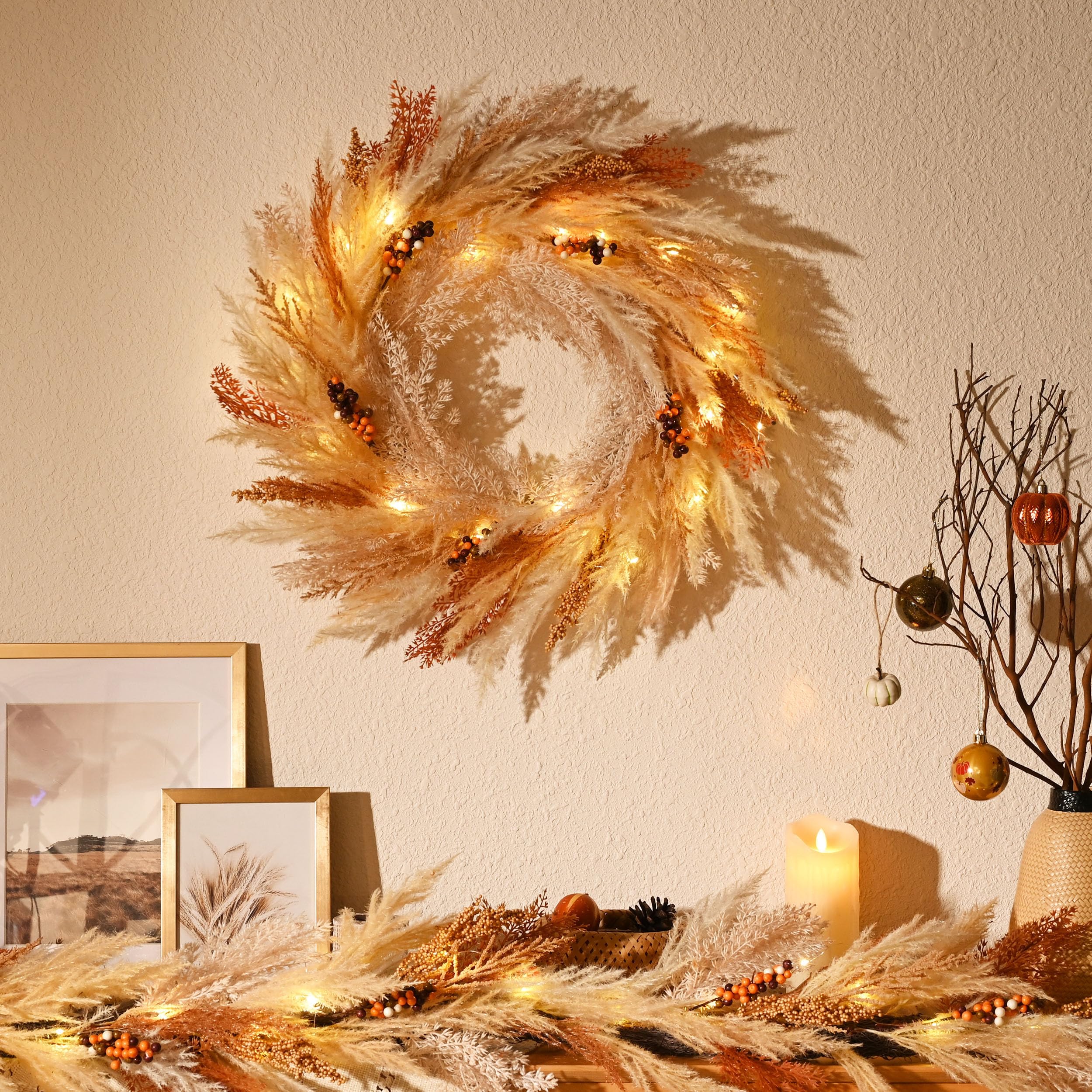 Decor by Hannah baies et tiges de blé ajoutant profondeur décorative