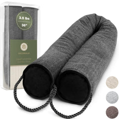 DECOREALM vue avant du cale-porte noir montrant l'ajustement au seuil