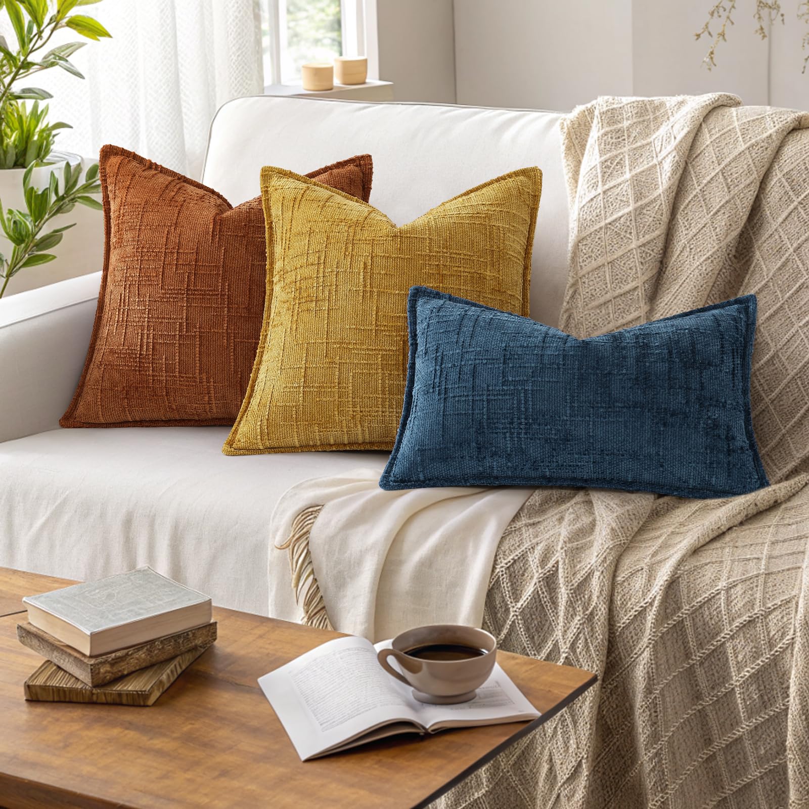 decorUhome lot de deux sur canapé apporte chaleur