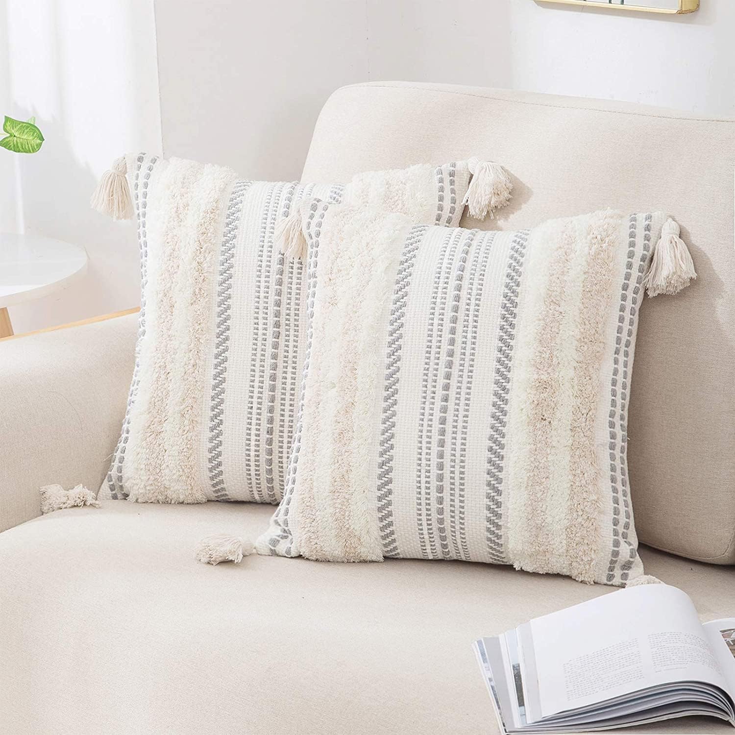 decorUhome housse face avant montrant texture et harmonie de couleurs
