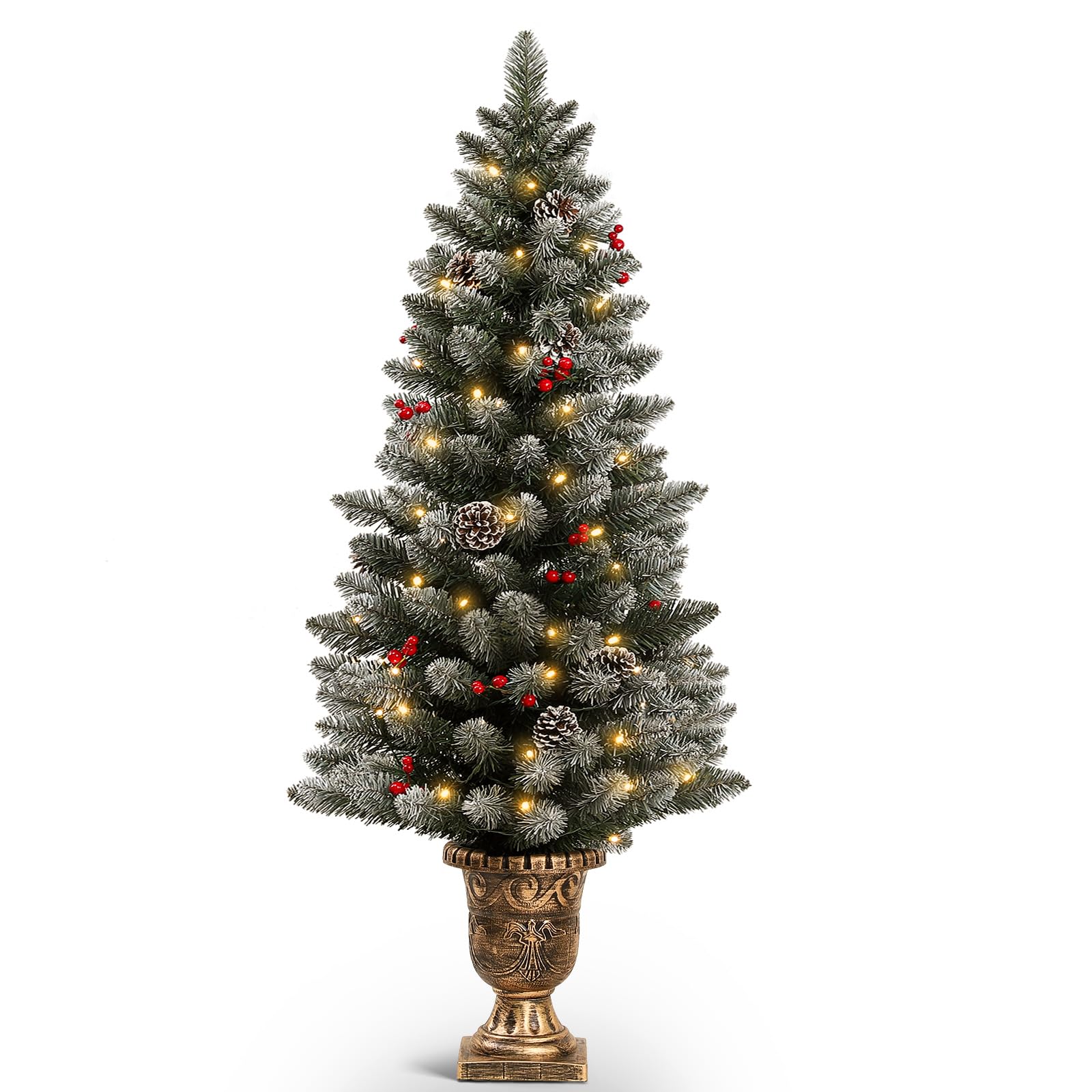 Decoway sapin 4ft face, belle présence d'entrée et gain d'ambiance
