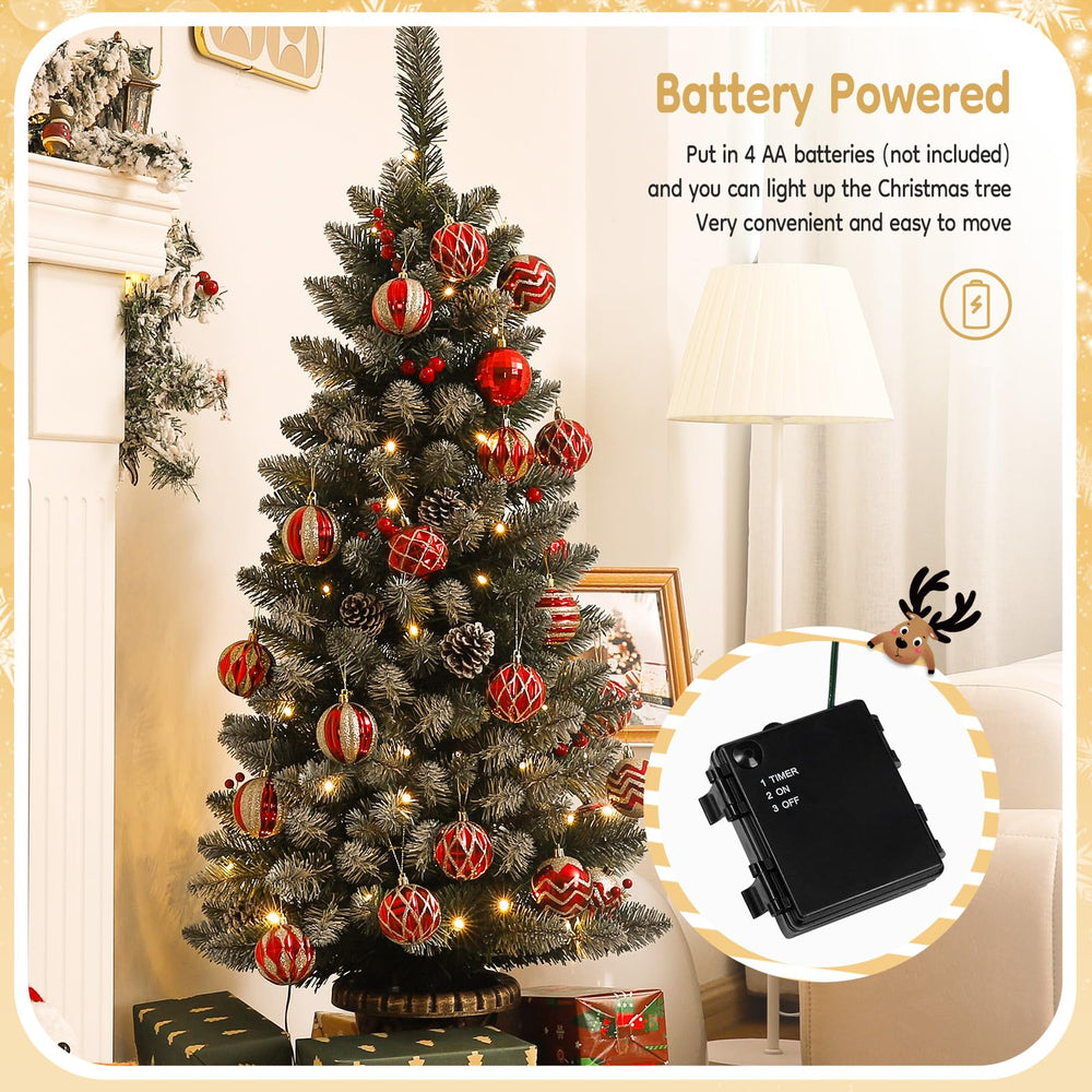 Decoway sapin décoré, prêt à l'emploi avec cadeaux et ambiance festive