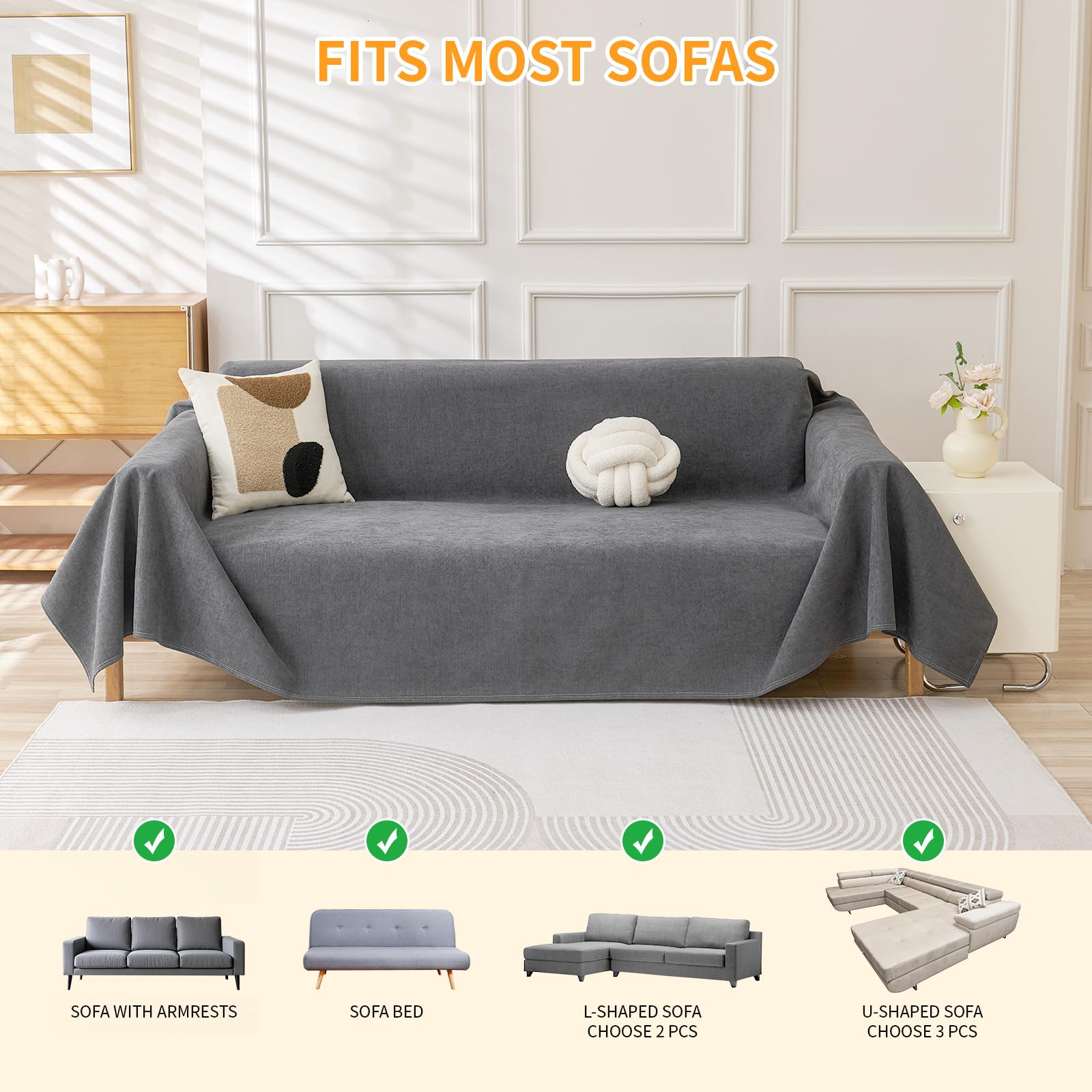 Deep Dream comparaison taille 71x118 montrant ajustement pour loveseat