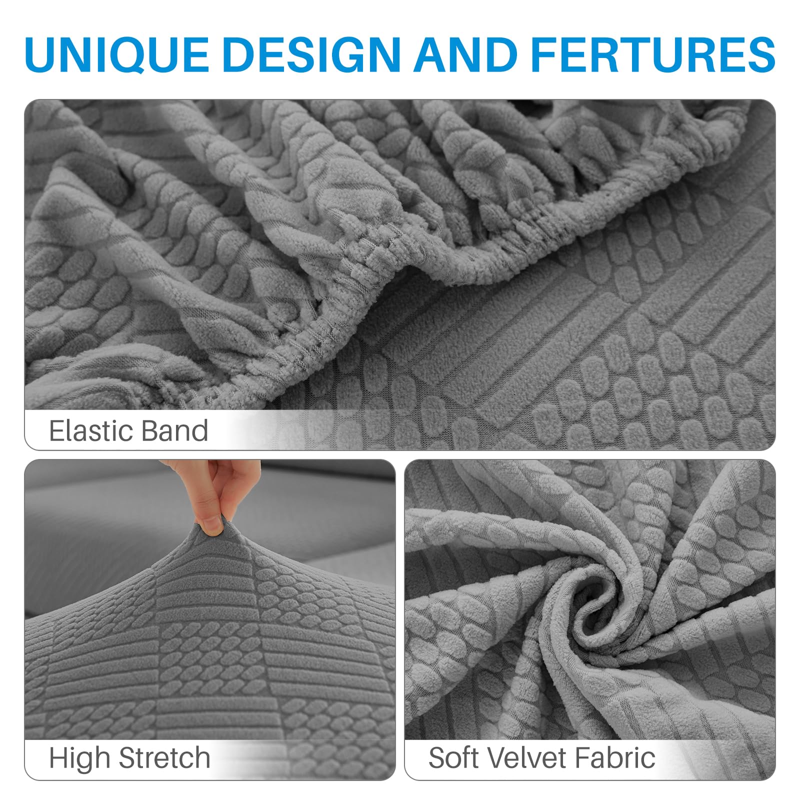 Deep Dream gros plan jacquard stretch montrant texture résistante et douce