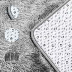 Deerhoo tapis installé dans un salon moderne créant zone chaleureuse