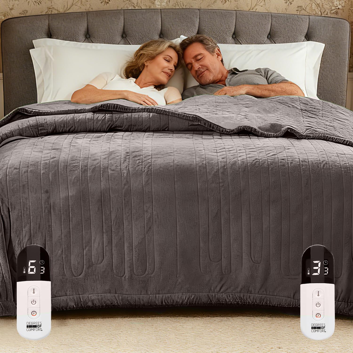 Degrees of Comfort vue avant de la couverture King Size montrant l'ajustement
