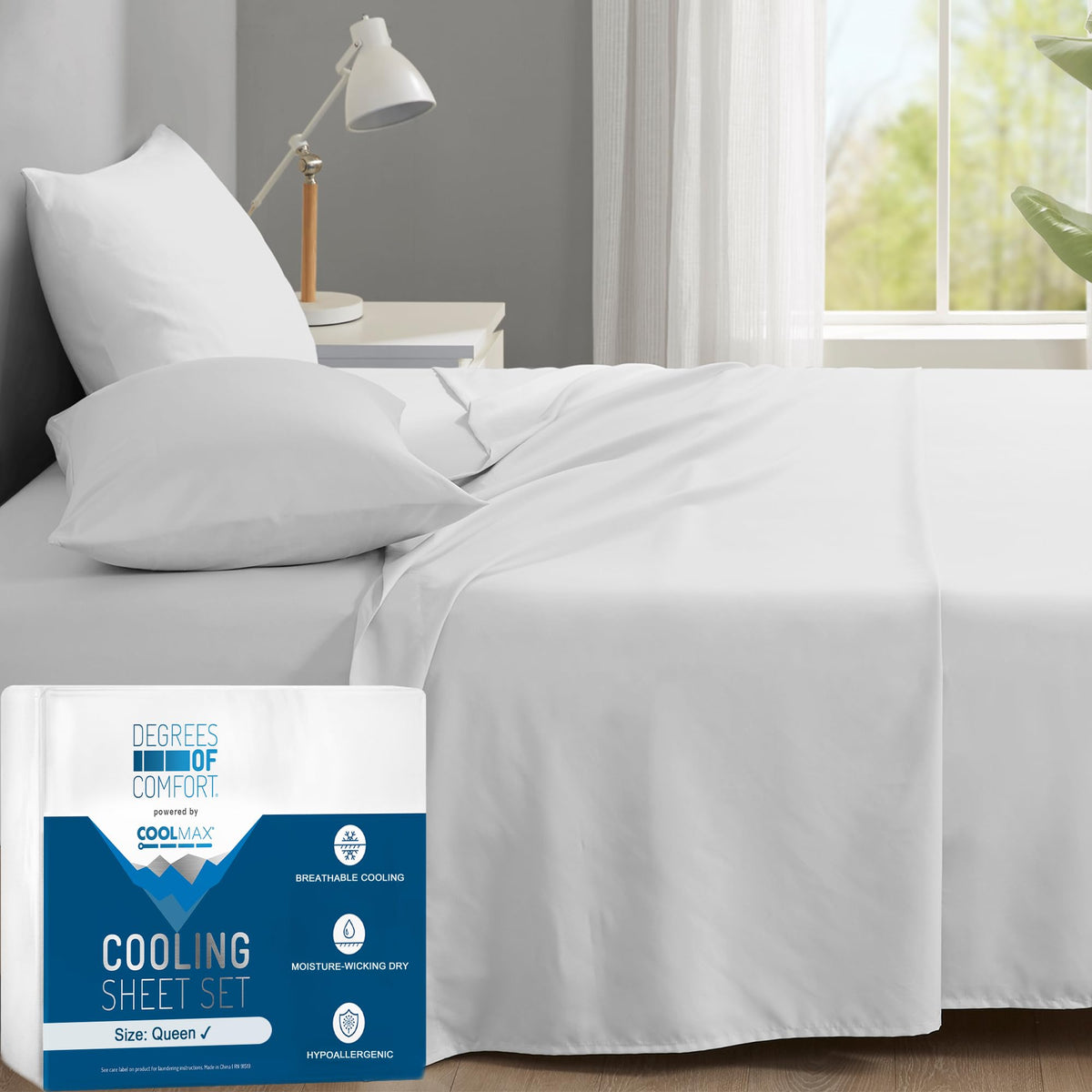 DEGREES OF COMFORT vue du packaging de la parure, rassure sur la qualité
