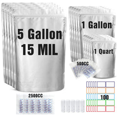 DEIAO sac mylar 5 gallons face avant montrant protection et capacité