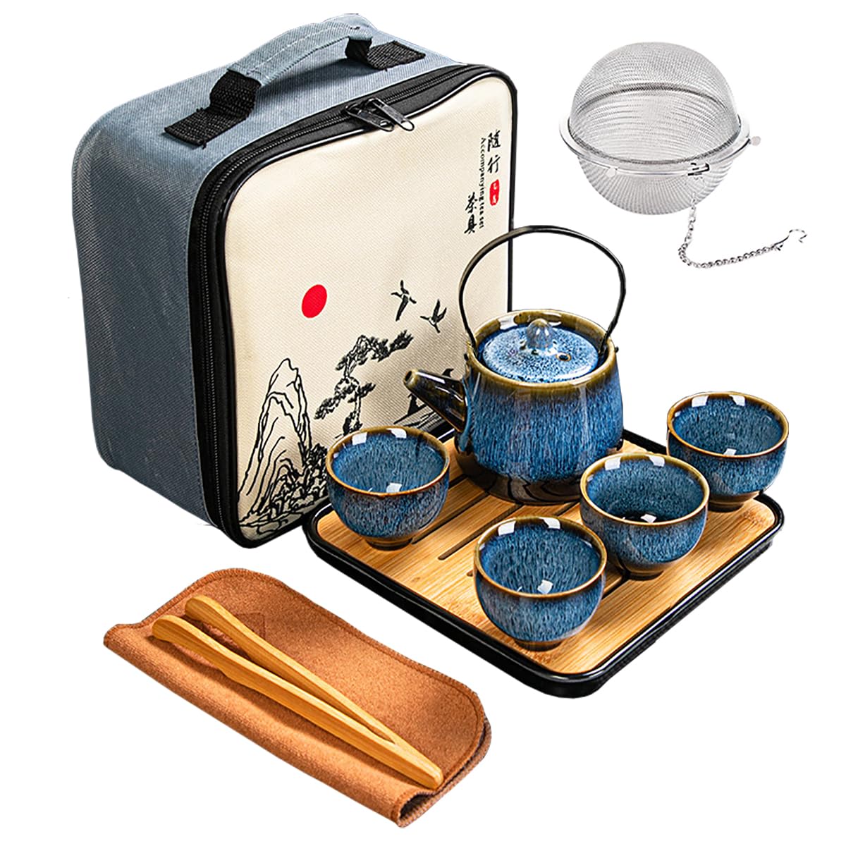 DEKNBE service à thé front de la boîte montrant porcelaine et design pratique