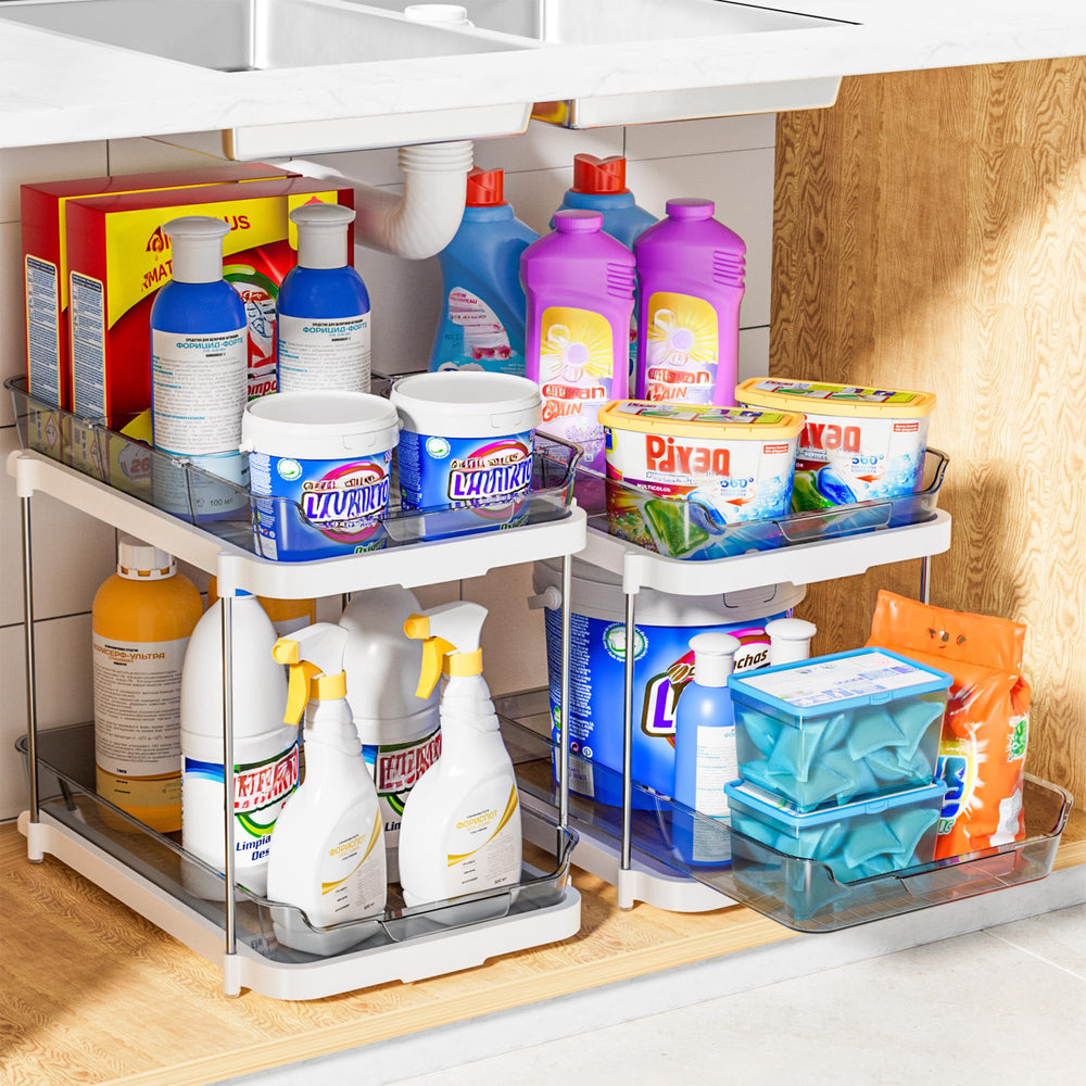 Delamu organiseur sur bureau avec cosmétiques et séparateurs modulables