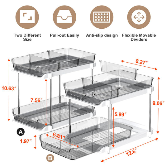 Delamu gros plan acrylique transparent pour repérer contenu instantanément