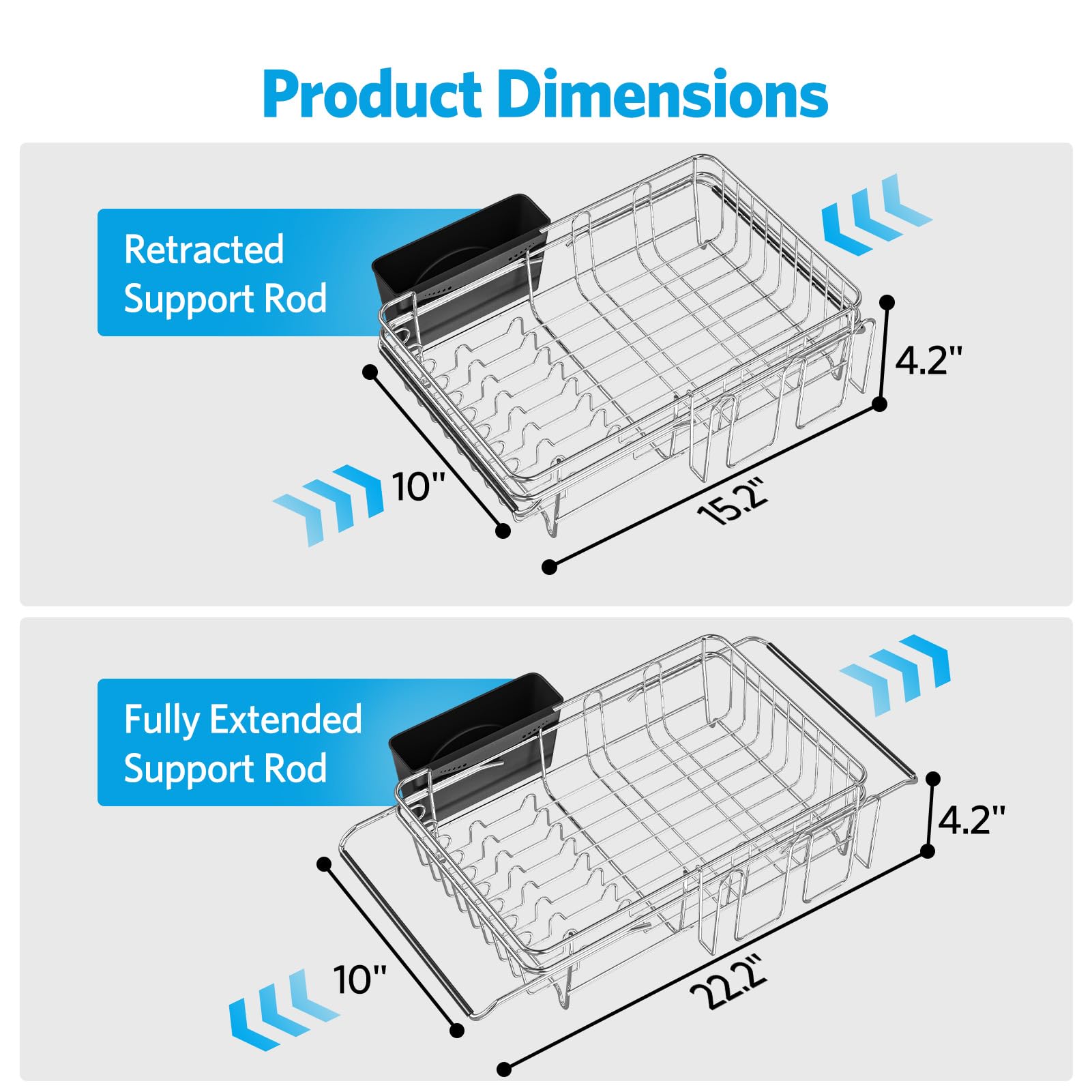Delamu support gobelets repositionnable facilite séchage et rangement