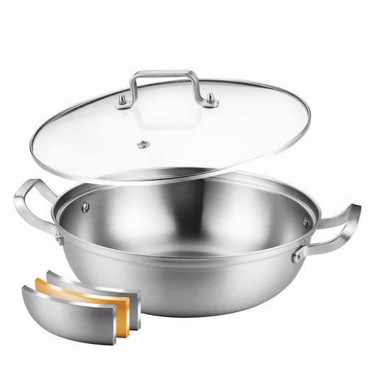 DELARLO casserole face avant montrant la finition et la capacité