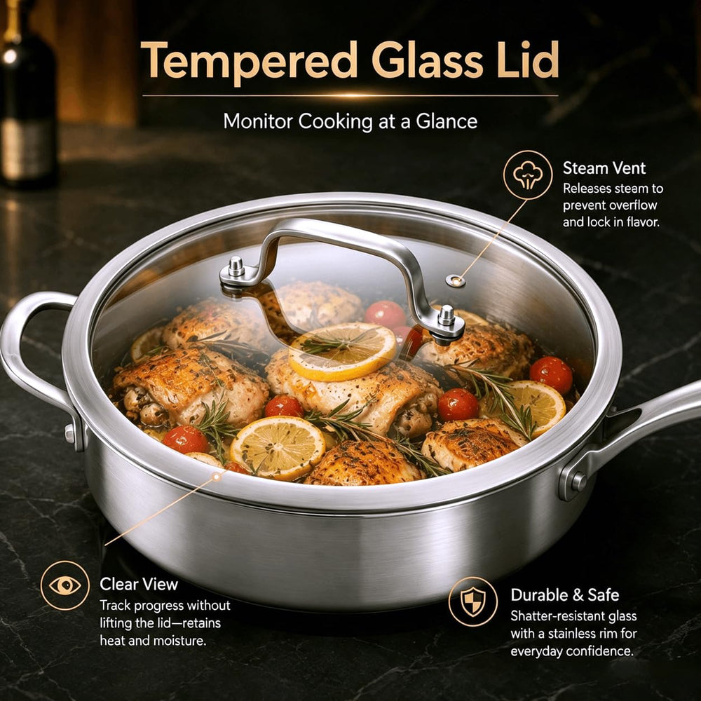 DELARLO poêle rangée dans une cuisine illustrant durabilité et design pratique