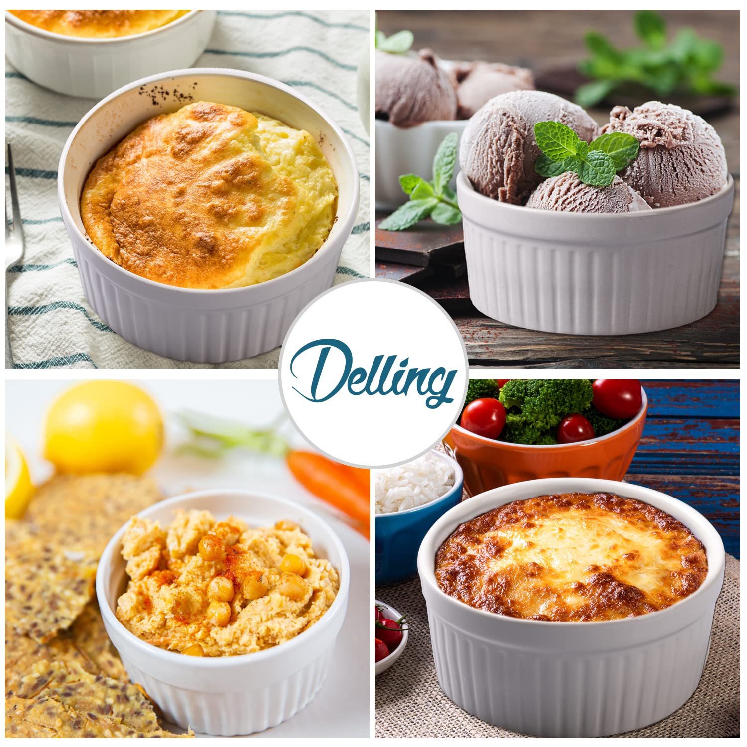 DELLING ramequins empilés design sécurisé rangement compact