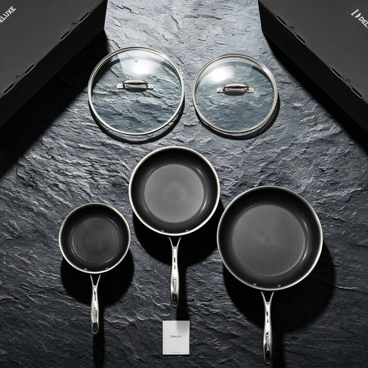 DELUXE couvercle en verre ajusté, conservation de la chaleur pratique