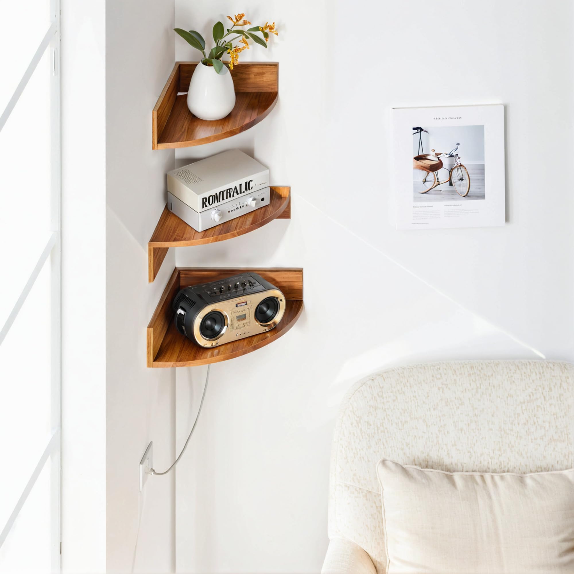 Demigo étagère en salle de bain avec plantes apportant esthétique