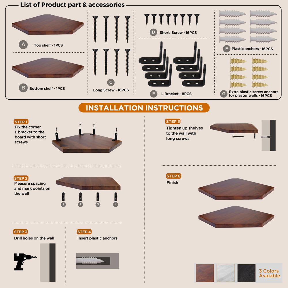 Contenu du colis Demigo avec matériel de fixation et instructions pour montage sécurisé