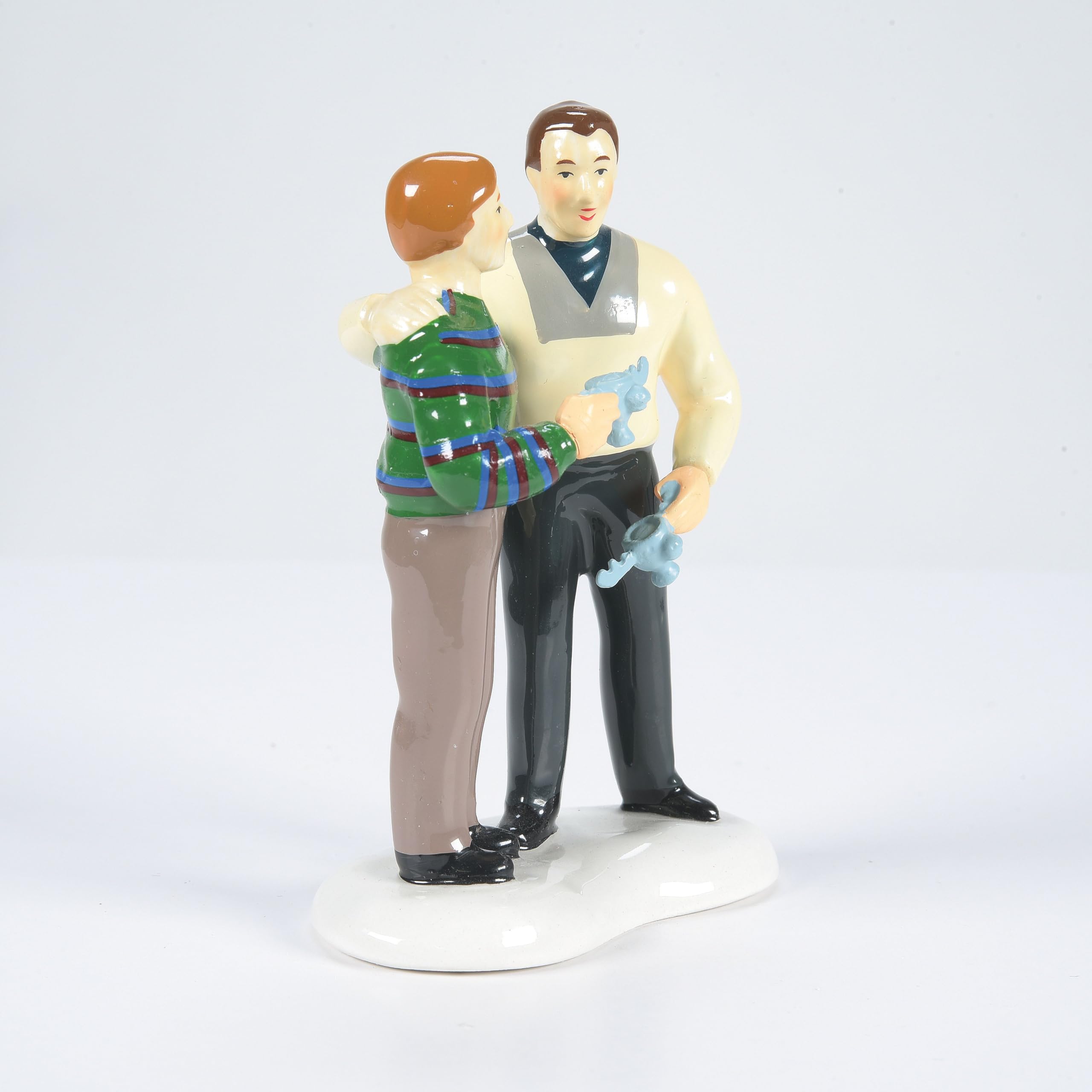 Department 56 profil de la figurine avec moose mug soulignant humour du personnage