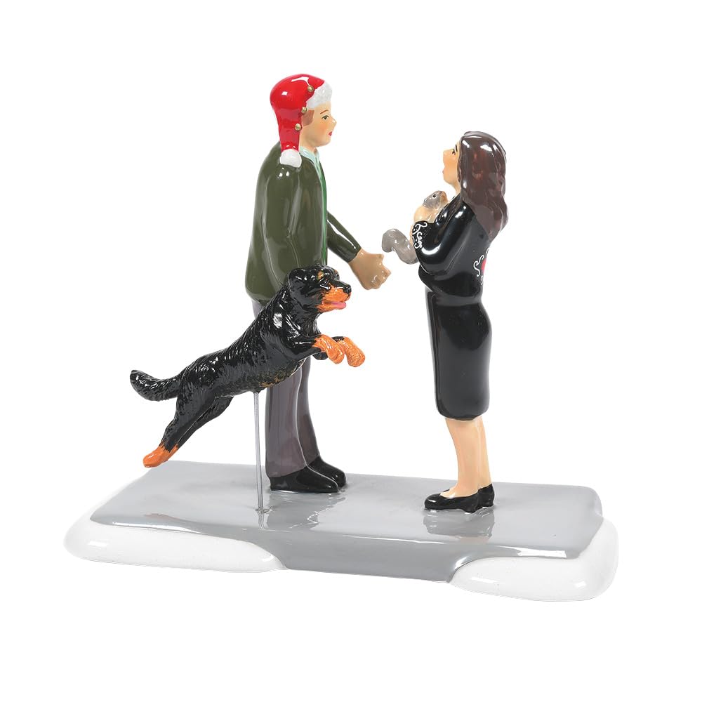 Department 56 vue de face montrant Clark Margot Snots et ambiance humoristique