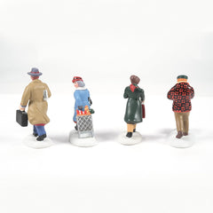 Department 56 figurines en situation sur trottoir de village, dynamise votre décor